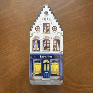 Leonidas Belgian Chocolate Tin House  - Empty